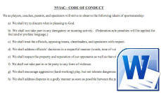 Code of Conduct Placard