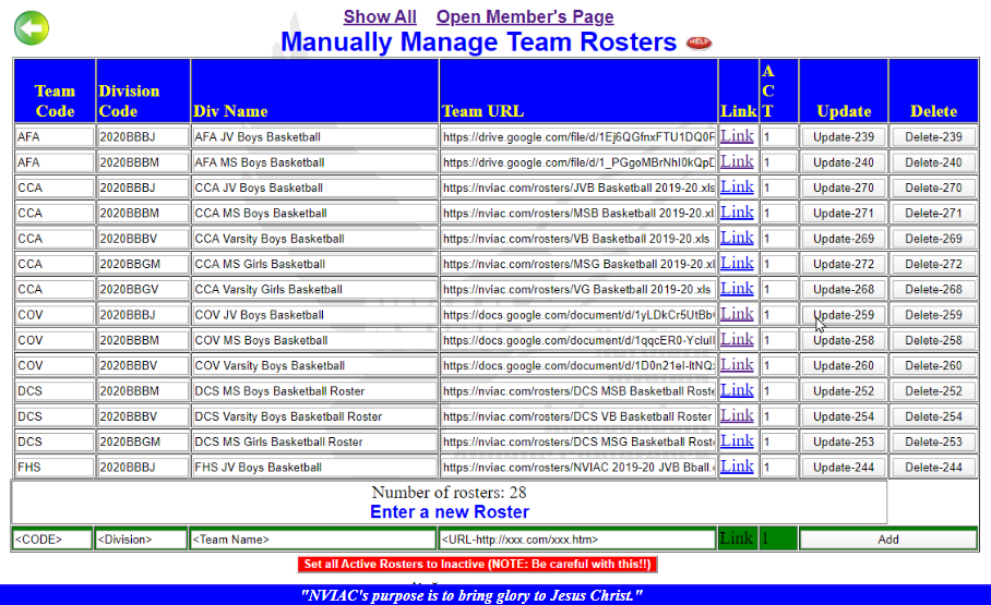 Basketball Team Roster Template for Excel